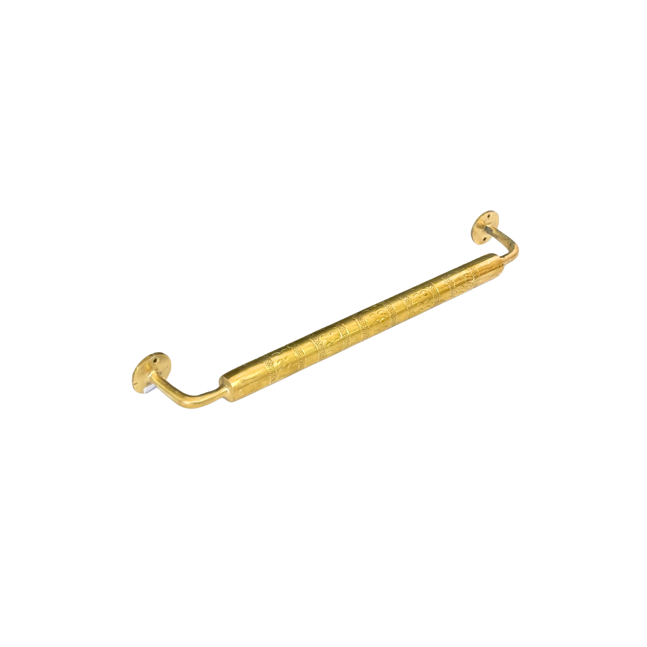 Barre Porte Serviettes artisanale en laiton doré gravé Petite
