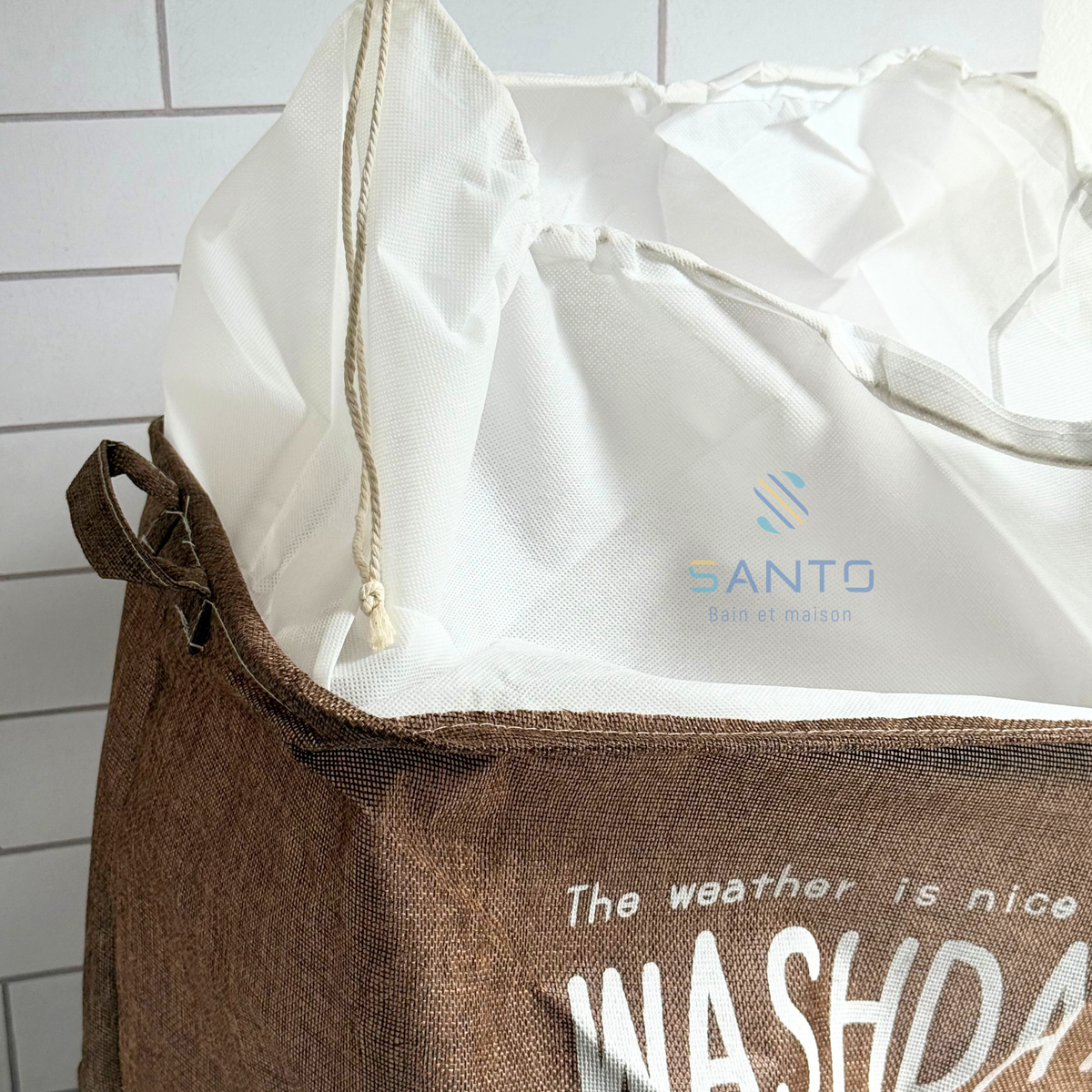 Panier à linge en tissu Washday