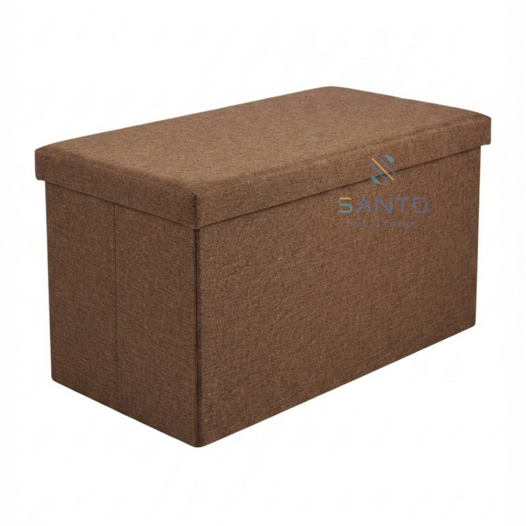 Pouf avec rangement en tissu