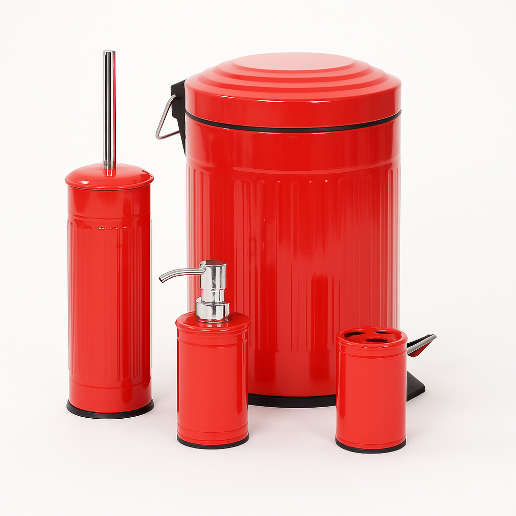 Ensemble accessoires de Salle de Bain 4pcs en Métal