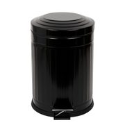 Poubelle à pédale vintage noir 5L
