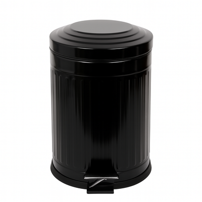 Poubelle à pédale vintage noir 5L