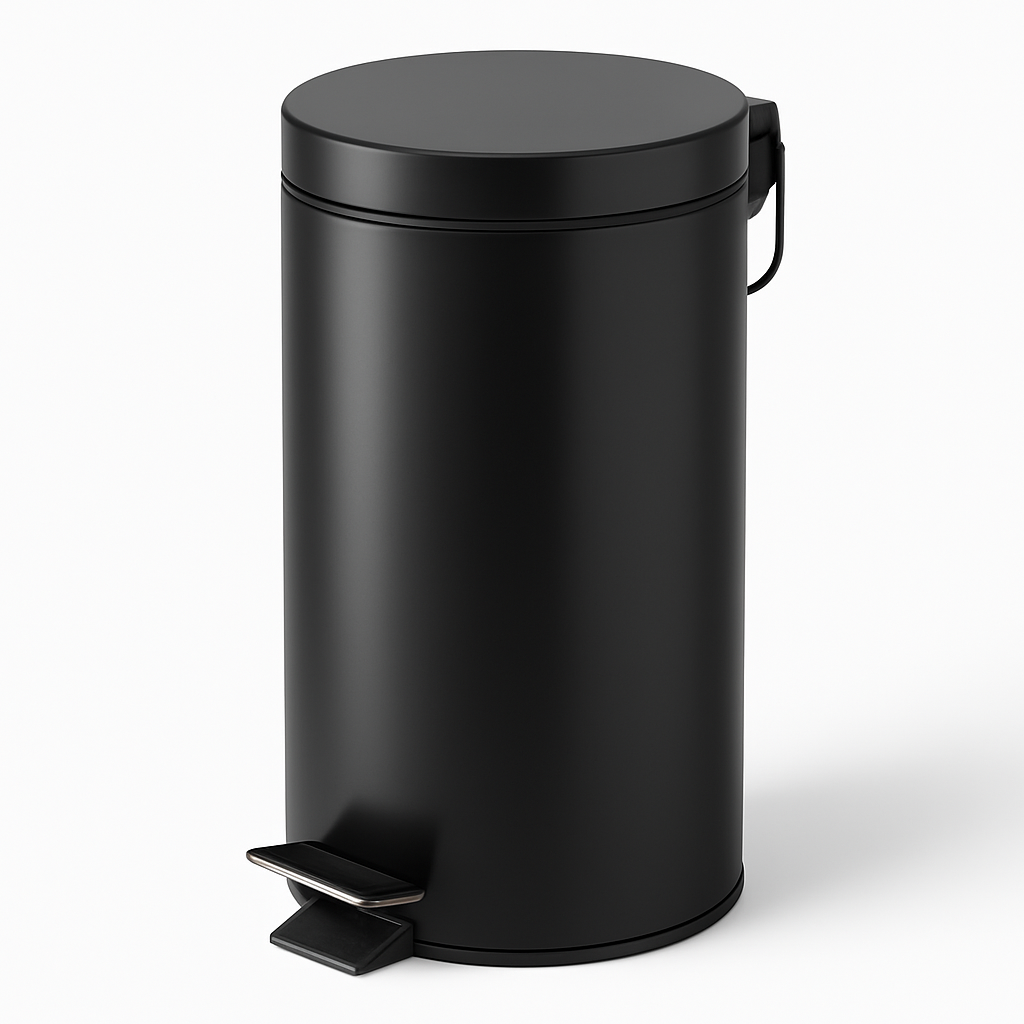 Poubelle à pédale noire 16L