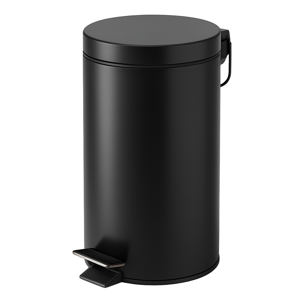 Poubelle à pédale noire 16L