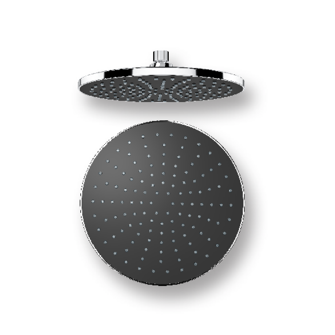 Pomme de douche ronde chrome et noir