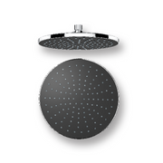 Pomme de douche ronde chrome et noir