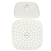 Pomme de Douche Blanche Carrée à Bords Arrondis