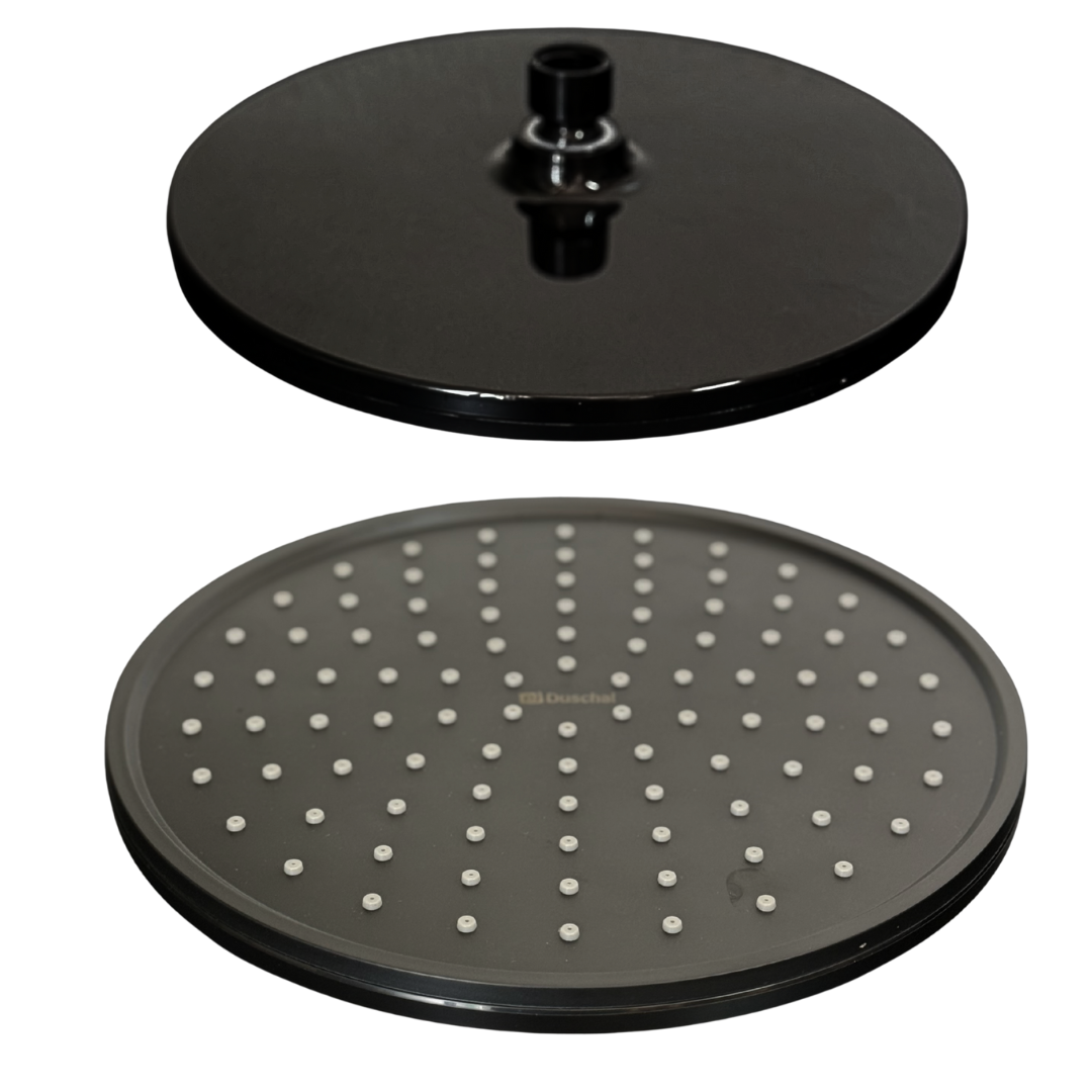 Pomme de douche ronde noire