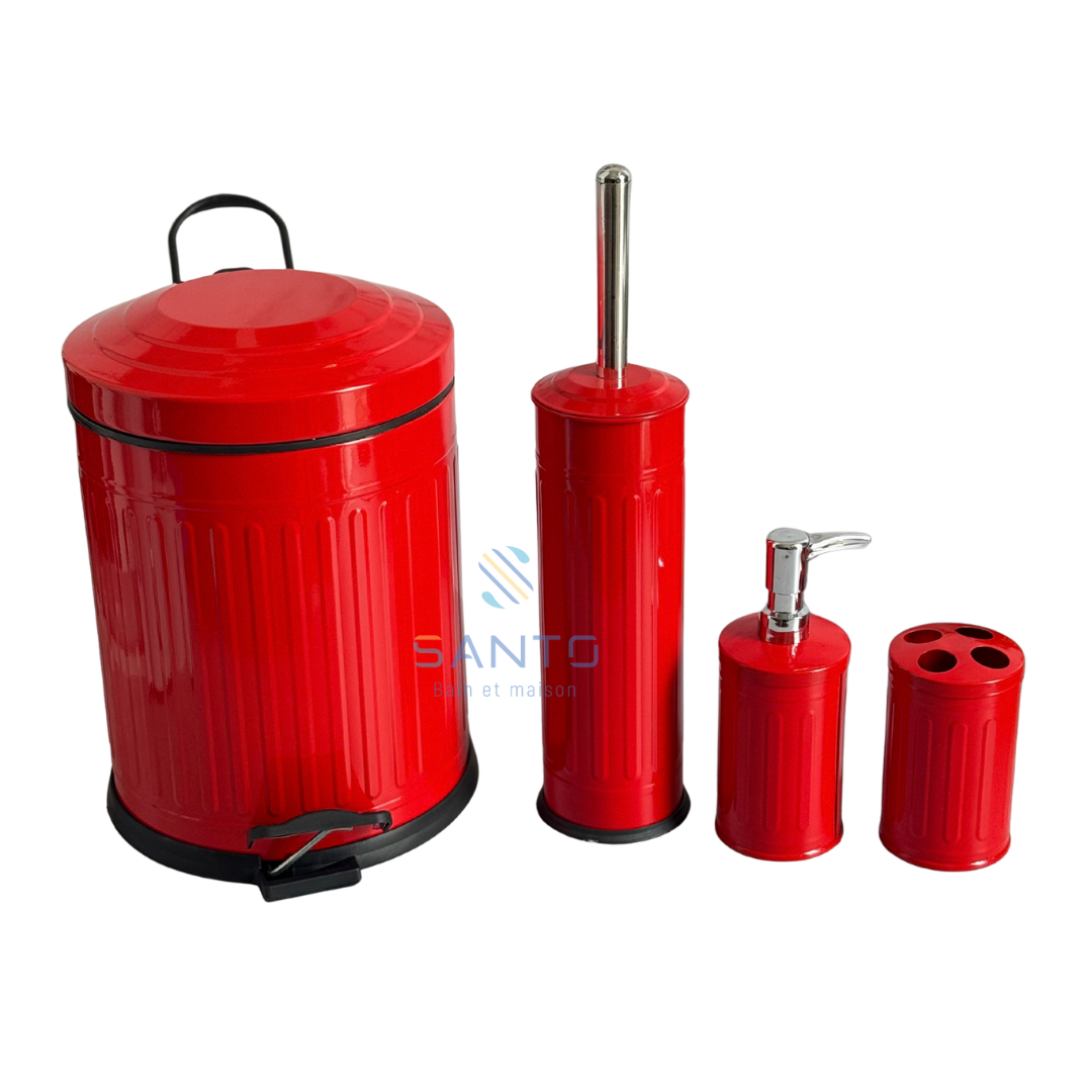 Ensemble accessoires de Salle de Bain 4pcs en Métal