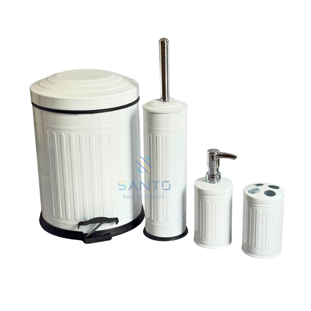 Ensemble accessoires de Salle de Bain 4pcs en Métal
