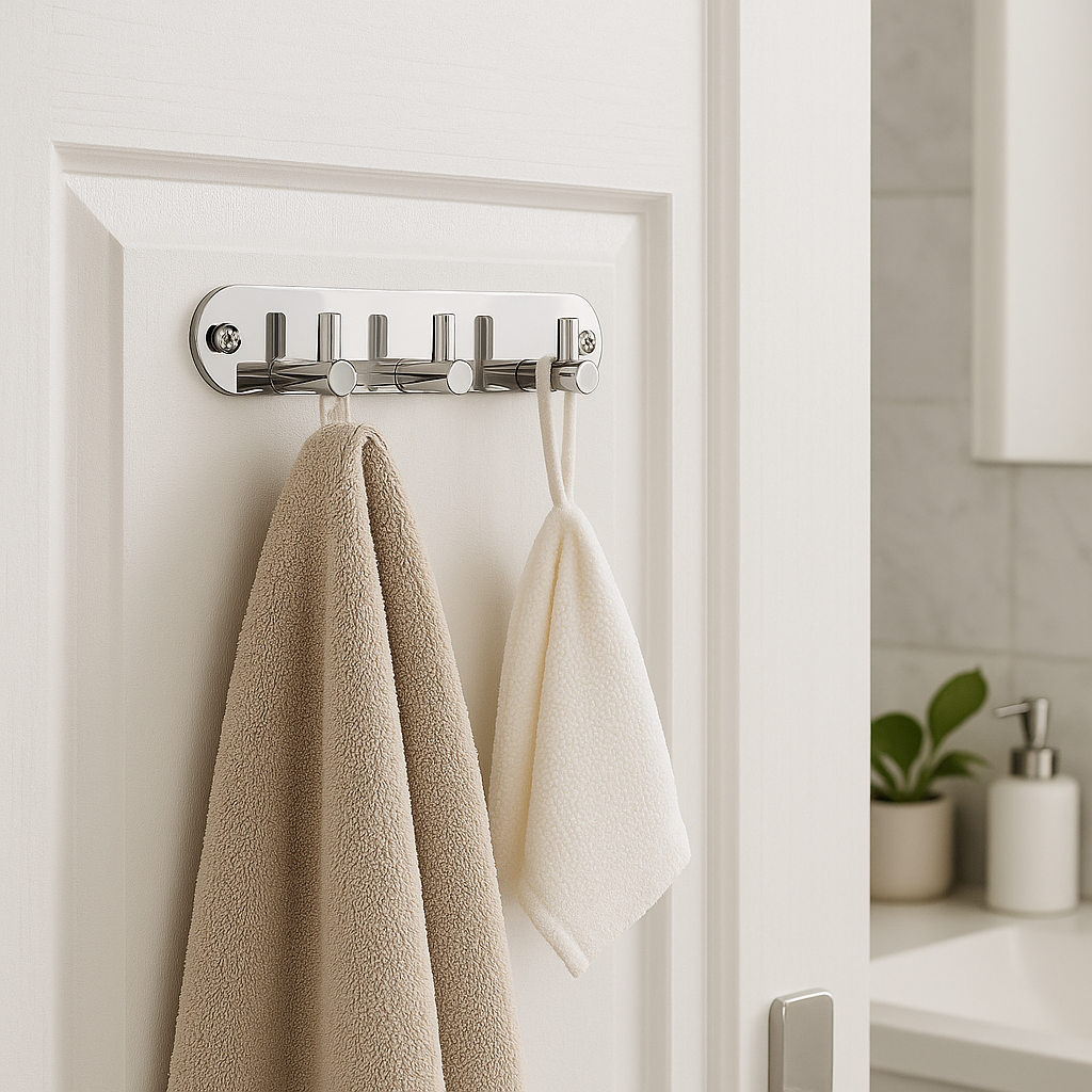 Porte-patère mural 3 crochets acier inoxydable