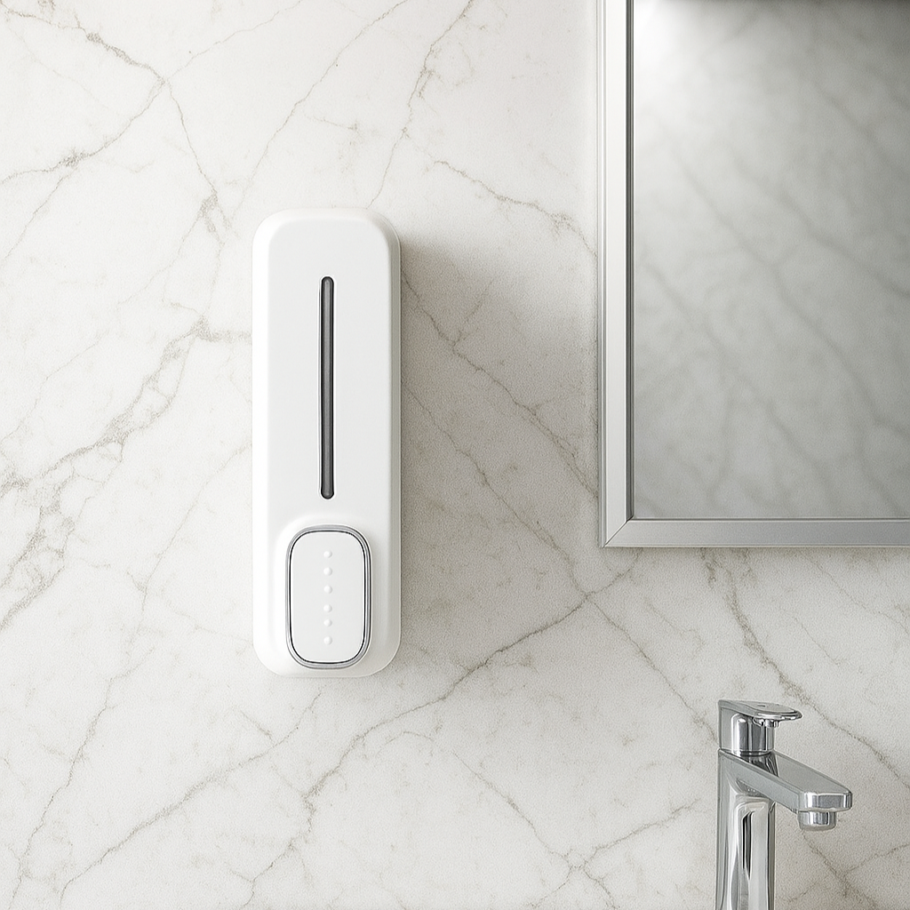 Distributeur de savon liquide mural blanc