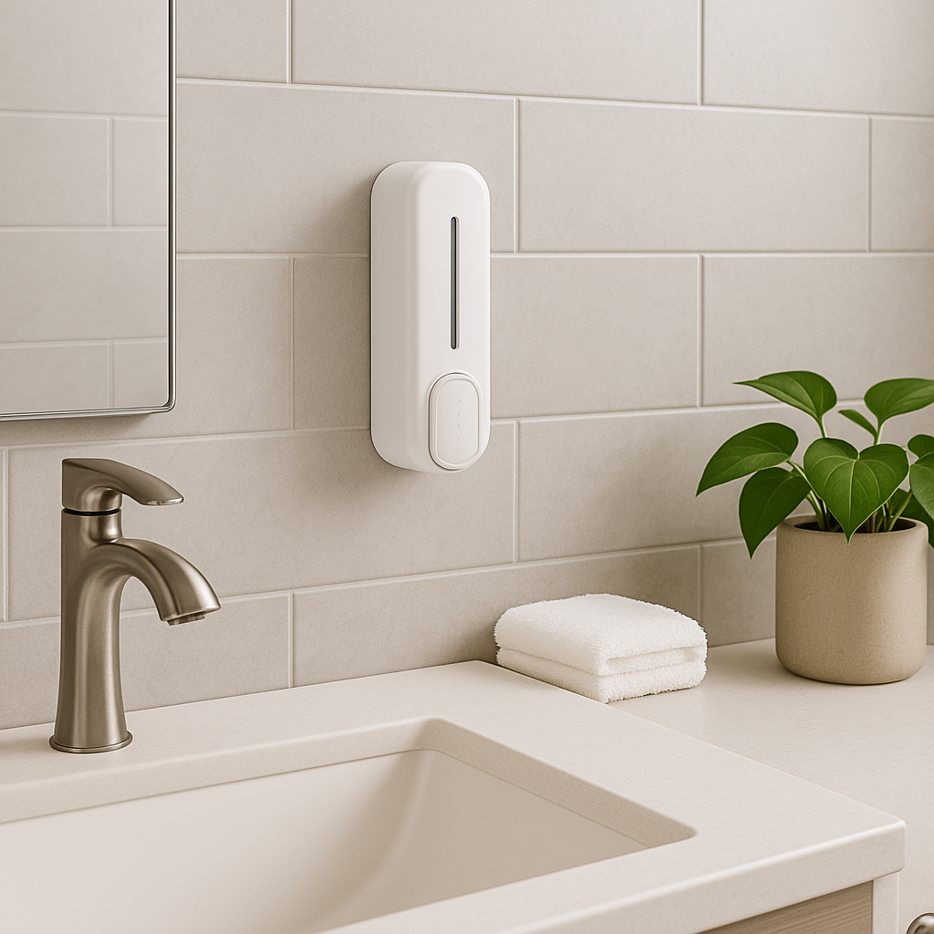 Distributeur de savon liquide mural blanc