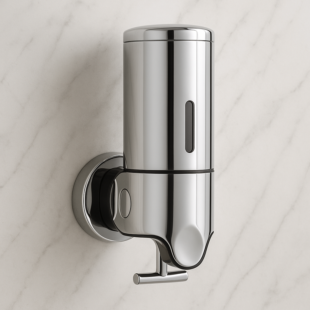 Distributeur de savon liquide mural chrome
