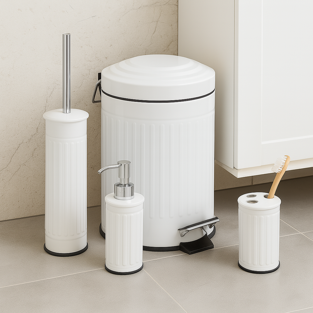 Ensemble accessoires de Salle de Bain 4pcs en Métal