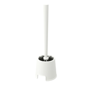 Porte-brosse WC en plastique blanc