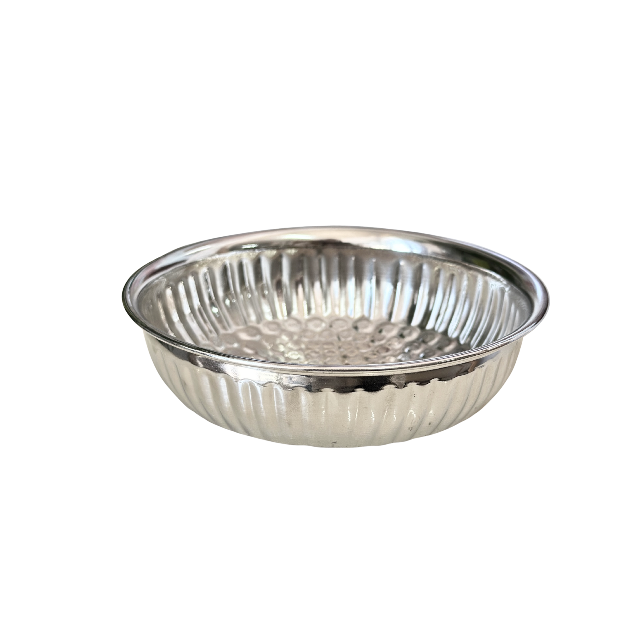 Tassa Hammam artisanale argentée 15cm