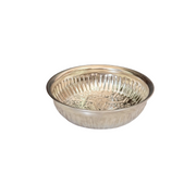 Tassa Hammam artisanale argentée gravée 17cm