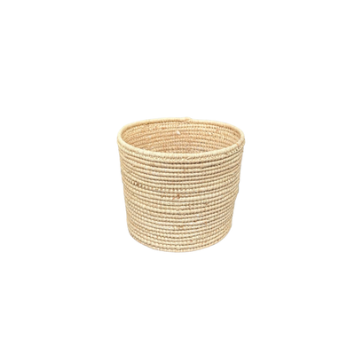 Panier rond simple en raphia naturelle
