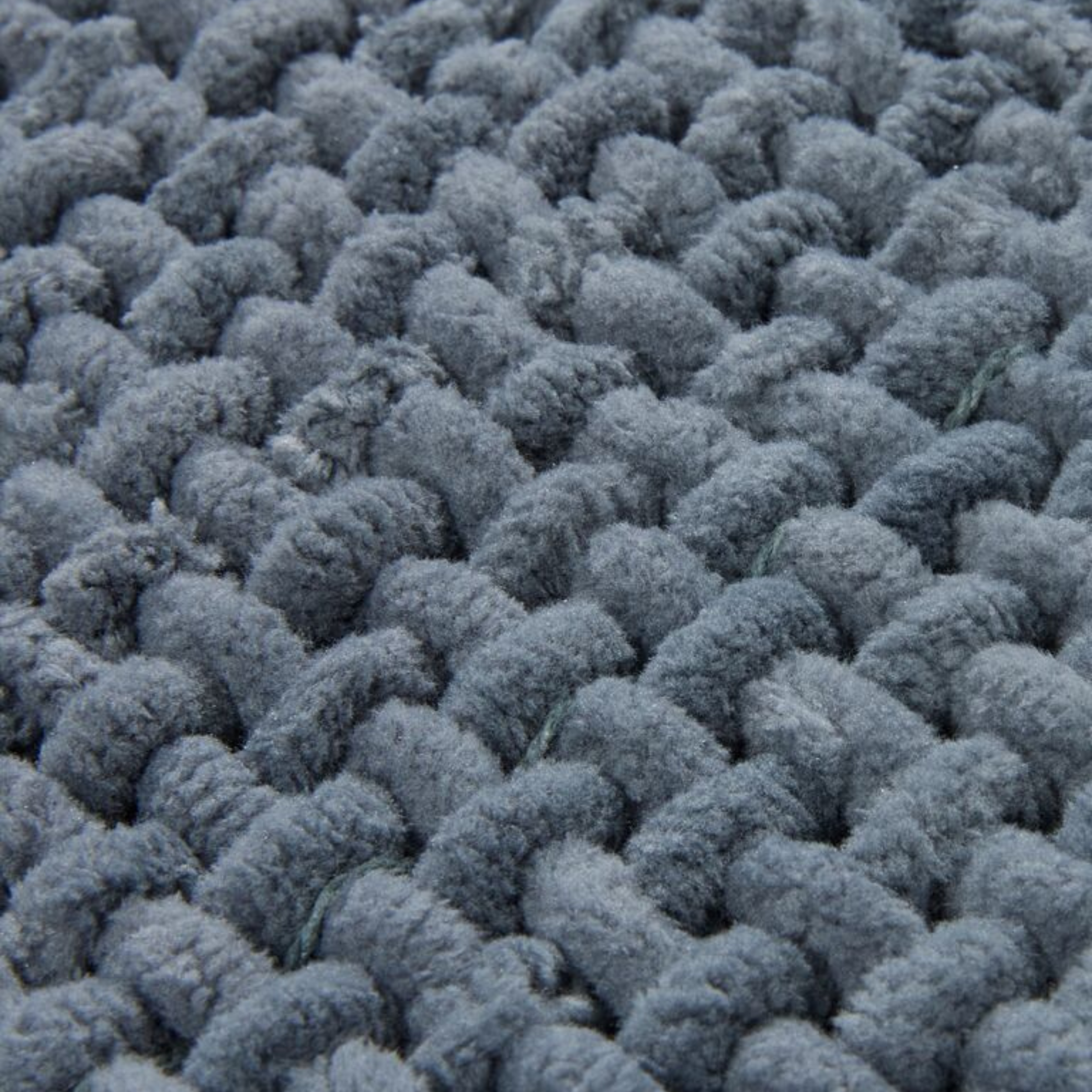 Tapis de bain 50x80 cm tressé bleu